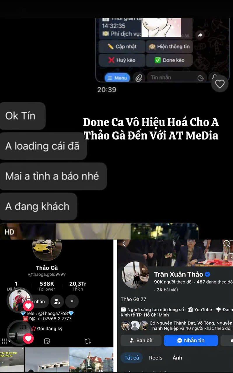 MỞ FACEBOOK CHO HOT TIKTOKKER THẢO GÀ SỞ HỮU TIKTOK HƠN 500K FLOW