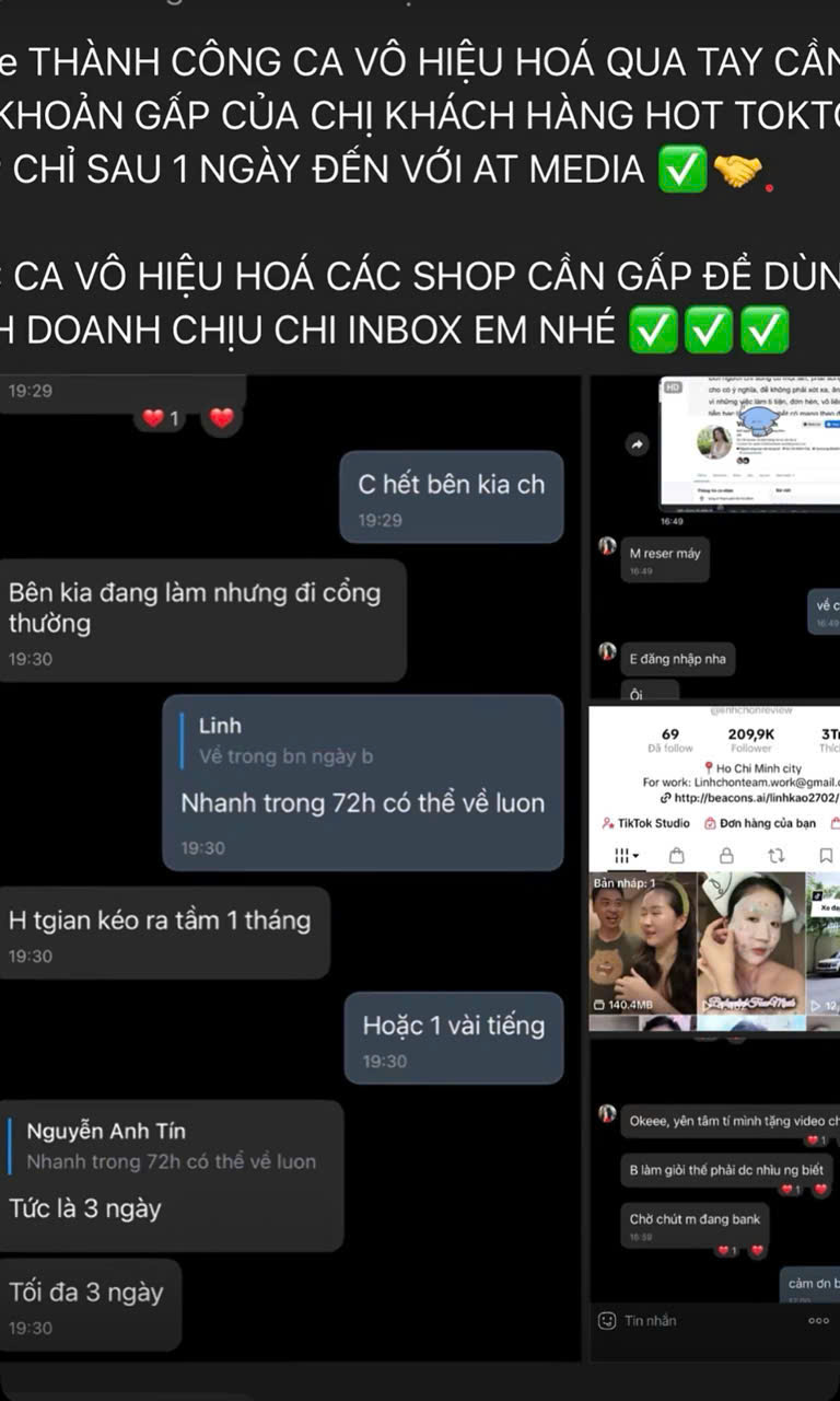 MỞ KHÓA VÔ HIỆU HÓA CHỈ 1 NGÀY CHO BẠN TITKOKKER THÙY LINH HƠN 200K FLOW