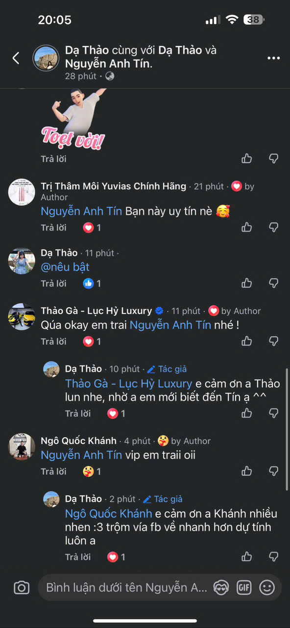 NHỮNG FACBACK ĐÁNG YÊU CỦA KHÁCH HÀNG