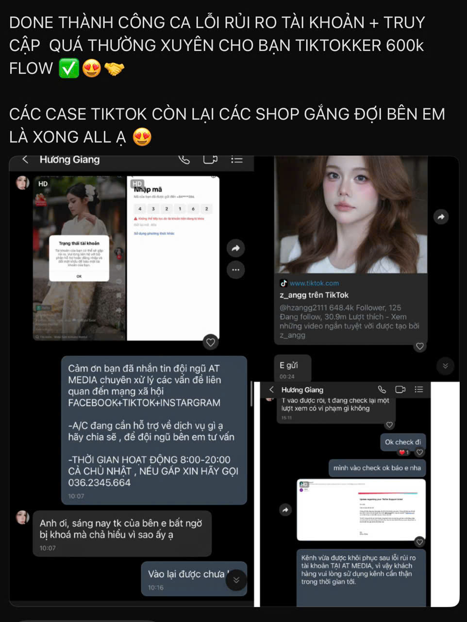 LẤY LẠI TIKTOK QUYỀN TRUY CẬP CHO BẠN TIKTOKER SỞ HỮU HƠN 600K FLOW